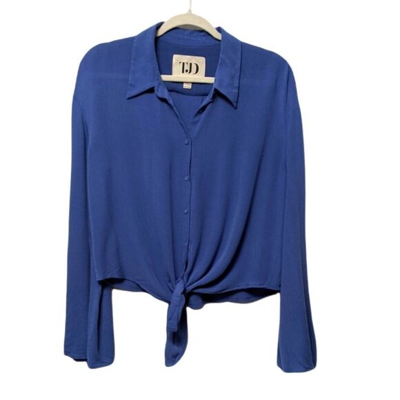 THE JETSET DIARIES Tie Front Bell Sleeve Blouse M - Picture 1 of 6